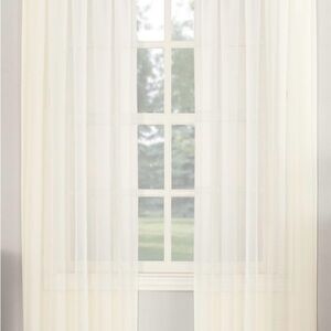 Elegant Eggshell Sheer Curtains ~New- set of 2